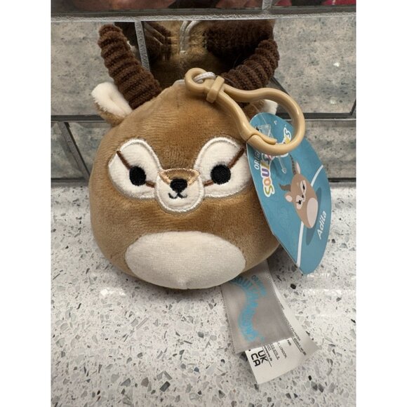 Squishmallow Official Kellytoy Plush Adila the Antelope 3.5" Clip On NWT - Picture 1 of 4